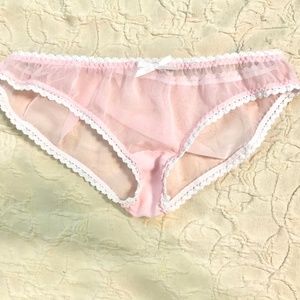 Transparent pink panties